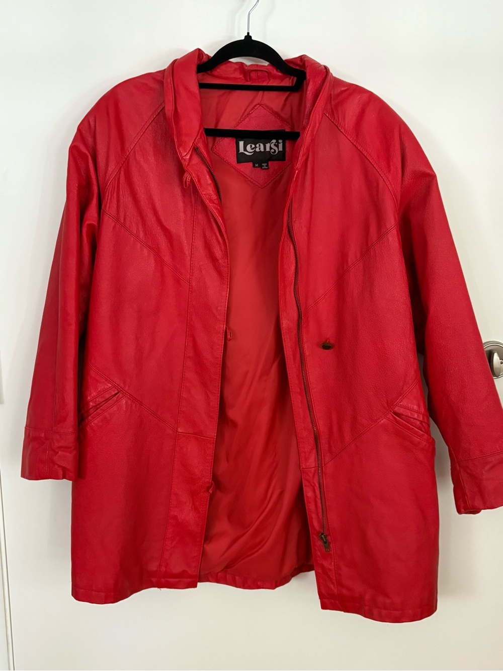 Women's Red Leather Jacket